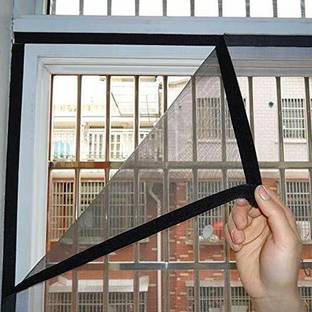 COFS Fibre Adults Mosquito Net For Window 4x5 ft. Black(48 inch x 60 inch)) Mosquito Net