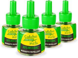 Catche insta Ayurvedic Mosquito Repellent (Pack of 4) Mosquito Vaporiser Refill