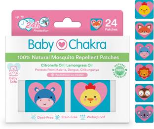 BabyChakra Mosquito Repellent Patches For Babies, Protects from Dengue Malaria Chikungunya