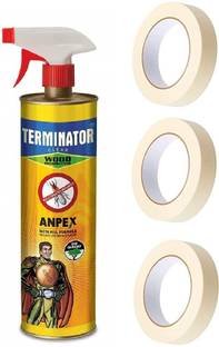 Terminator Eco-Friendly Termite Control Wood Preservative Spray with Masking Tapes - 500 ml Mosquito Vaporiser