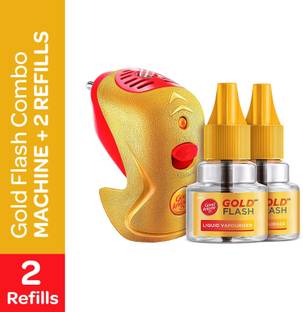Good Knight Gold Flash Repellent Combo - Machine + Refills, Liquid Mosquito Vaporiser
