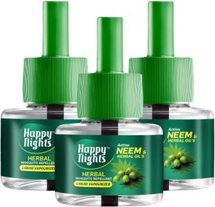gecko Happy Nights Neem Mosquito Refill | Herbal Neem Repellent | Refill with machine Mosquito Vaporiser