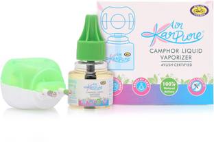 Cycle Air Karpure Camphor Mosquito Vaporizer Machine & 2 Refill 45 ml each, Pack of 3 Mosquito Vaporiser