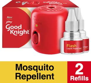 Good Knight Gold Flash Repellent Combo - Machine + Refills, Liquid Mosquito Vaporiser