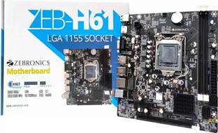 ZEBRONICS H61 LGA 1155Socket Mini-ATX Intel H61 Chipset DDR3 Motherboard for Desktop