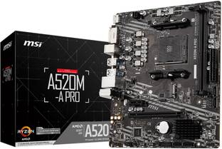 MSI A520M-A PRO | Micro-ATX AM4Socket Micro-ATX AMD A520 Chipset DDR4 Motherboard for Desktop