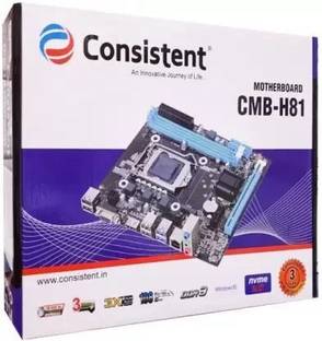 consistents H-81 MOTHERBOARD NVME SLOT LGA 1150Socket ATX Intel H61 (B3) Chipset DDR3 Motherboard for Desktop