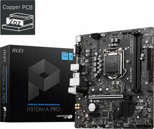 MSI H510M-A PRO Motherboard, Micro-ATX - Supports Intel Core 11th Gen Processors LGA 1200Socket Micro-ATX Intel H510 Chipset DDR4 Motherboard for Desktop