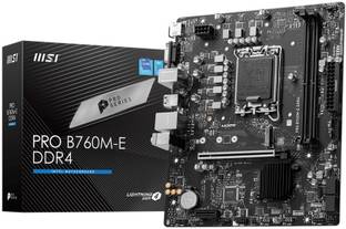 MSI PRO B760M-E LGA 1700Socket Micro-ATX Intel B760 Chipset DDR4 Motherboard for Desktop