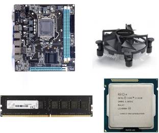 JAINX H61-i3-4GB-PFAN-128GB-SSD-COMBO LGA 1155Socket ATX Intel H61 Express Chipset DDR3 Motherboard for Desktop