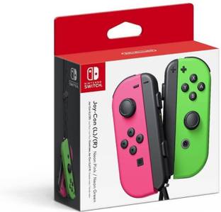 NINTENDO Switch Joy Con Neon Green Neon Pink  Motion Controller