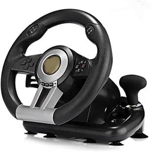 Clubics V3 Steering Wheel and Pedals Set Gaming Accessory Kit (Black, For PC)  Motion Controller
