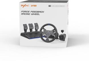 HG WORLD PXN V99 Gaming Steering Wheel,Car Steering Game Set 270/900° Roll Pedal Shifter with Multi-Platform Support,300 mm detachable driving wheel