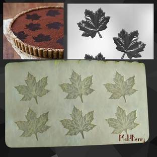 BAKEMO Silicone Cake Mould Silicone Plam Leaf Shape Garnish Mould Chocolate Garnish Mould Cake Decoration Mould Flexible Reusable Garnish Mould Safe Making Handmade Mould