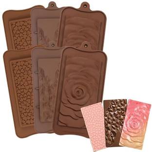 Husaini Mart Silicone Fondant & Gum paste Mould Skytail 3pcs Break Apart Chocolate Silicone Molds Food Grade Non-Stick Candy Protein Energy Bar Molds Valentine's Day Chocolate Mold Baking Brownie Choco Bar Dessert Gummy Jelly Party Treats for Kids