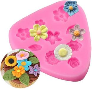 LEGACYCART Silicone Fondant & Gum paste Mould LEGACYCART Various Flower Silicone Mould for Clay Crafts Handmade Soap Making Bath Bomb Floral Resin Casting Home Decor Candles Chocolate Cake Candy Molds