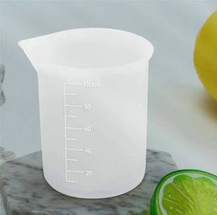 Plum Crazy Silicone Fondant & Gum paste Mould Silicone Resin Measuring Cup - Reusable Measuring Cup for Epoxy Resin Mixing, Jewelry Making, Waxing, Easy Clean - Set of 1 (100 ml)