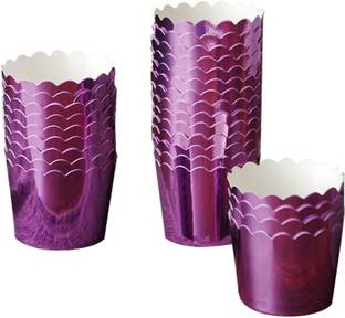 JAMBOREE Paper Cupcake/Muffin Mould 50pcs Paper Baking Cups Muffin Liners Greaseproof Disposable Cupcake Liner Purple