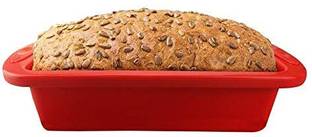 BAKEMO Silicone Bread Mould Silicone Rectangular Bread Loaf Pan Tray for Baking Non Sticky Tin Teflon Coating Cake Bakeware Pan - Multicolor
