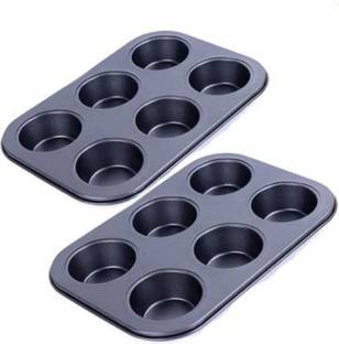AL ATASH Carbon Steel Cupcake/Muffin Mould 6