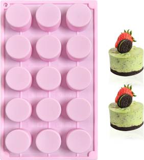 BAKEMO Silicone Chocolate Mould Mini Round Shape Chocolate Mould Tray I 3D Fondant Cylinder Column Silicone Candy Mold I for Handmade DIY Jelly, Cakes Dessert, Pastry, Muffin Cookies, Cupcake, Decoration Tools