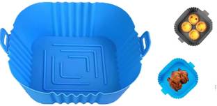 Coozico Silicone Reusable Liners Square,Food Safe Air Fryers Oven Accessories, Airfryer Tray