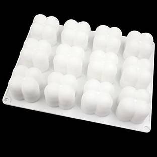 vedini Silicone Chocolate Mould 12 Cavity Candle bubble Mould 3D