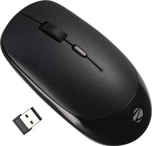 ZEBRONICS ZEB-LEOPARD,2.4GHz Wireless, Nano Receiver, 4 Buttons, Upto 1600 DPI (Black) Wireless Ambidextrous Optical Mouse