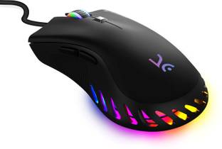 Kreo Falcon Wired Gaming Mouse, Pixart Sensor, RGB Mouse, Adjustable DPI upto 10k Wired Ambidextrous Optical  Gaming Mouse
