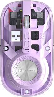 Portronics Toad 8 Transparent Wireless Mouse, Bluetooth + 2.4GHz, Rechargeable, Silent, Wireless Optical Mouse  with Bluetooth