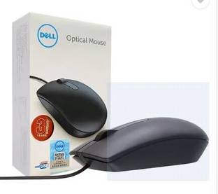 DELL MS116Wired Optical Mouse 1000DPI LED Tracking Scrolling Wheel Wired Ambidextrous Optical  Gaming Mouse