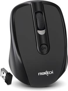 Frontech Wireless Mouse 2.4 GHz USB Nano Receiver|1200 DPI| Optical Tracking| Auto On/Off Wireless Ambidextrous Optical Mouse