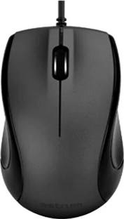 ASTRUM USB Optical Mouse Black - MU100 Wired Ambidextrous Optical Mouse