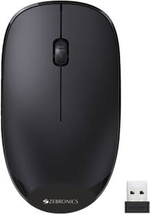ZEBRONICS Haze Wireless Ambidextrous Optical Mouse Wireless Mouse, 1200DPI, Power Saving, Plug & Play Comfortable Use