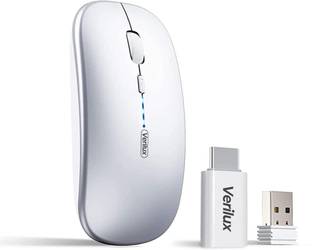 Verilux Wireless Mouse Rechargeable, Upgraded Ultra Slim 2.4G Wireless Ambidextrous Touch  Gaming Mouse