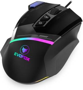 EVOFOX Blaze 12800 DPI Gaming Sensor and 8 Buttons RGB Wired Ambidextrous Optical  Gaming Mouse