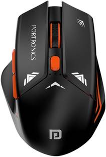 Portronics Vader Pro Wireless Gaming Mouse with 6 Buttons, Thumb Comfort, Adjustable DPI Wireless Optical Mouse
