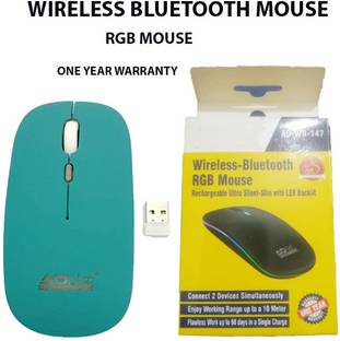 Sastaacha Wireless Mouse 2.4GHZ With Bluetooth 5.0 And USB Dongle Wireless Ambidextrous Touch Mouse  with Bluetooth