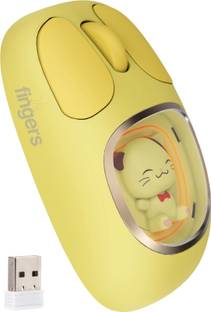 FINGERS CuteClicks WB4 With RGB Lights Wireless Ambidextrous Optical Mouse  with Bluetooth