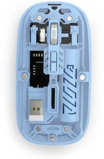 JAXTER Pureview Transparent Wireless and Bluetooth Rechargeable Mouse Wireless Ambidextrous Optical  Gaming Mouse  with Bluetooth