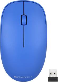 ZEBRONICS Haze Wireless Ambidextrous Optical Mouse Wireless Mouse, 1200DPI, Power Saving, Plug & Play Comfortable Use