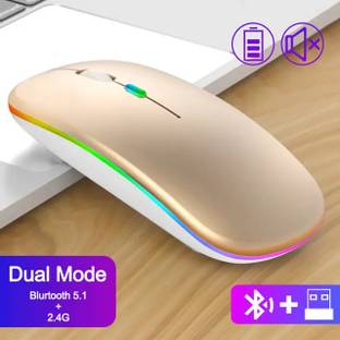Dezful Lighting Mouse Black Wireless Optical Mouse  with Bluetooth