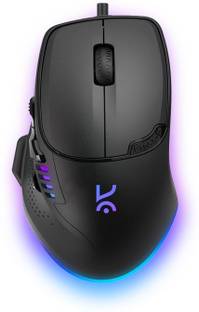 Kreo Hawk Wired Gaming Mouse, Pixart Sensor, RGB Mouse, Adjustable DPI upto 12400 Wired Ambidextrous Optical  Gaming Mouse