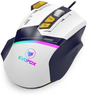 EVOFOX Blaze 12800 DPI Gaming Sensor and 8 Buttons RGB Wired Ambidextrous Optical  Gaming Mouse