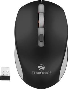 ZEBRONICS Jaguar Wireless Ambidextrous Optical Mouse Wireless Mouse, High Precision, 4 Buttons, Plug & Play Ambidextrous