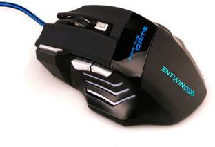 ENTWINO iMiceX7 Gaming Mouse 7 Buttons RGB Light Sports Design For Laptops & PC, Braided Wired Ambidextrous Optical  Gaming Mouse