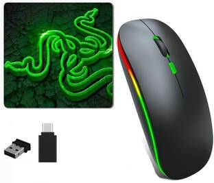 FKU ULTRA SLIM 2.4Ghz WIRELESS MOUSE WITH RAZER MANTIS SPEED MOUSE PAD Wireless Optical Mouse