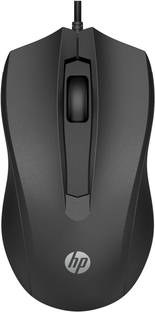 HP 100 Wired Ambidextrous Optical Mouse Ambidextrous, Ergonomic design with 1600 DPI
