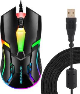 ENTWINO Titanium Gaming Mouse, 3 Buttons RGB Light Sports Design For Laptops & PC Wired Optical  Gaming Mouse