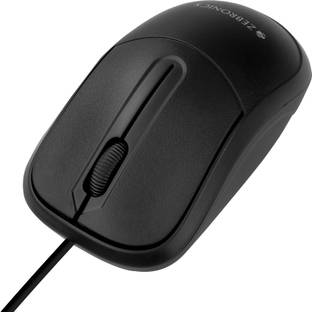 ZEBRONICS Zeb-Comfort Plus,Accurate optical sensor Wired Ambidextrous Optical Mouse